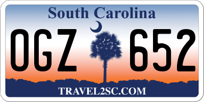 SC license plate OGZ652