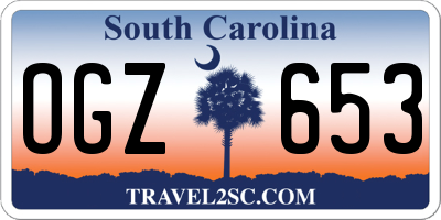 SC license plate OGZ653