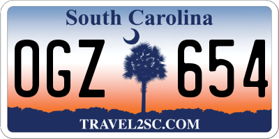 SC license plate OGZ654