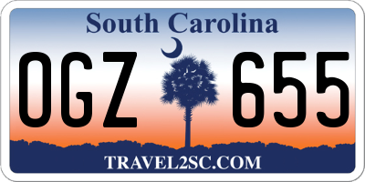 SC license plate OGZ655