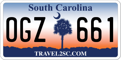 SC license plate OGZ661