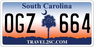 SC license plate OGZ664