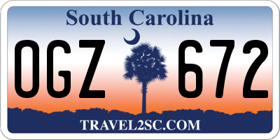 SC license plate OGZ672