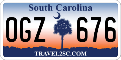 SC license plate OGZ676