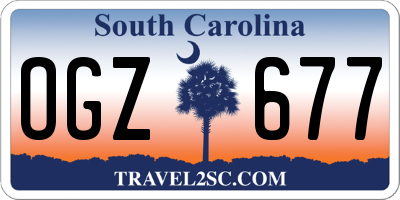 SC license plate OGZ677