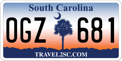 SC license plate OGZ681