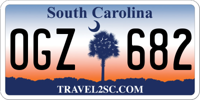 SC license plate OGZ682