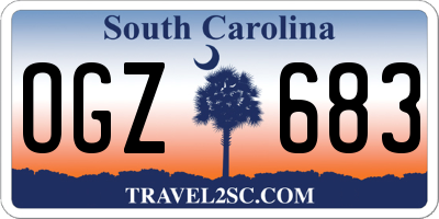 SC license plate OGZ683