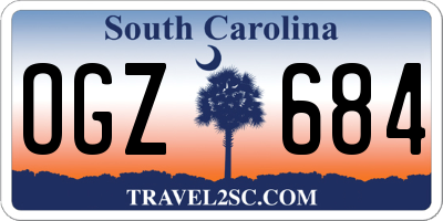 SC license plate OGZ684