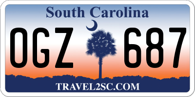 SC license plate OGZ687