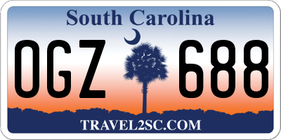 SC license plate OGZ688