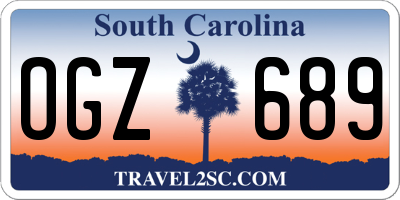 SC license plate OGZ689