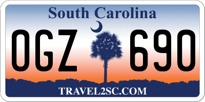 SC license plate OGZ690