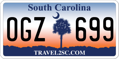 SC license plate OGZ699