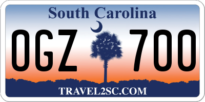 SC license plate OGZ700