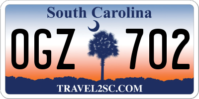 SC license plate OGZ702