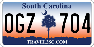 SC license plate OGZ704