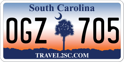 SC license plate OGZ705