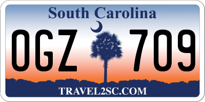 SC license plate OGZ709
