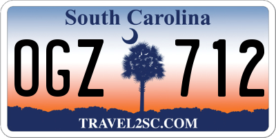 SC license plate OGZ712