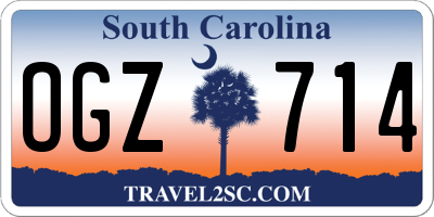 SC license plate OGZ714