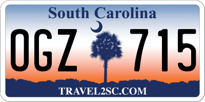 SC license plate OGZ715