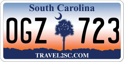 SC license plate OGZ723