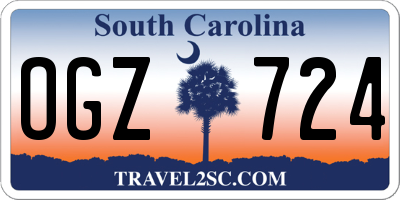 SC license plate OGZ724