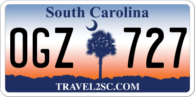 SC license plate OGZ727