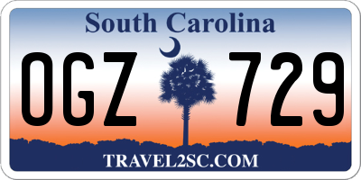 SC license plate OGZ729