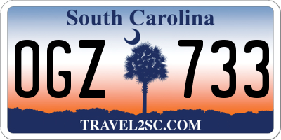 SC license plate OGZ733