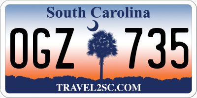 SC license plate OGZ735