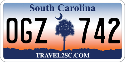 SC license plate OGZ742