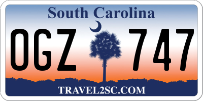 SC license plate OGZ747