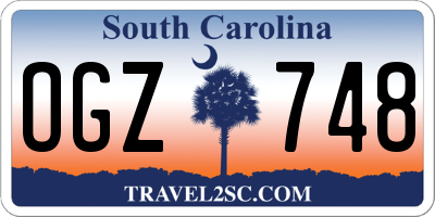 SC license plate OGZ748