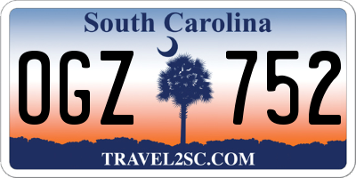 SC license plate OGZ752
