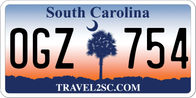 SC license plate OGZ754