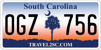 SC license plate OGZ756