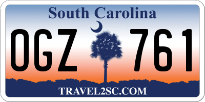 SC license plate OGZ761