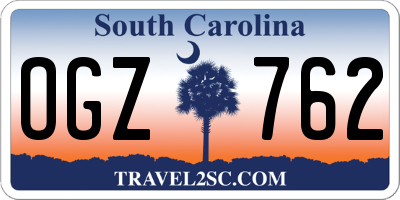 SC license plate OGZ762