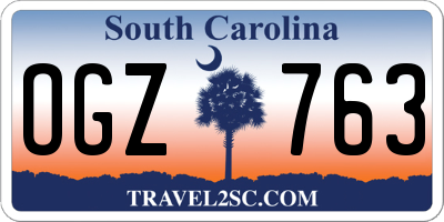 SC license plate OGZ763