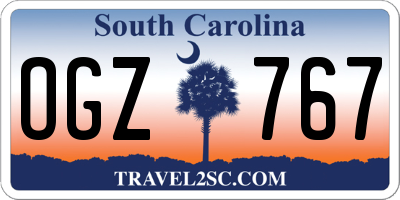 SC license plate OGZ767