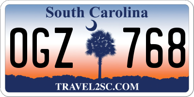 SC license plate OGZ768