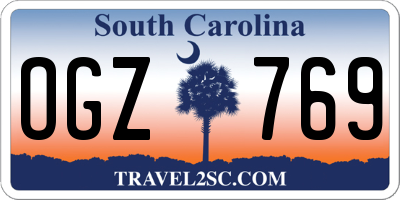 SC license plate OGZ769
