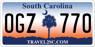 SC license plate OGZ770