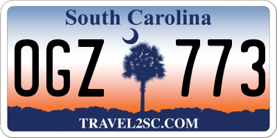 SC license plate OGZ773