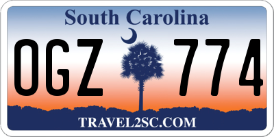 SC license plate OGZ774