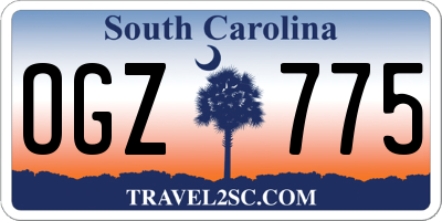 SC license plate OGZ775