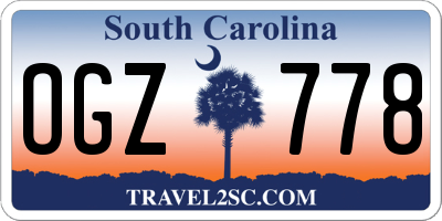 SC license plate OGZ778