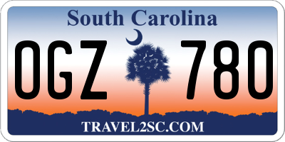 SC license plate OGZ780